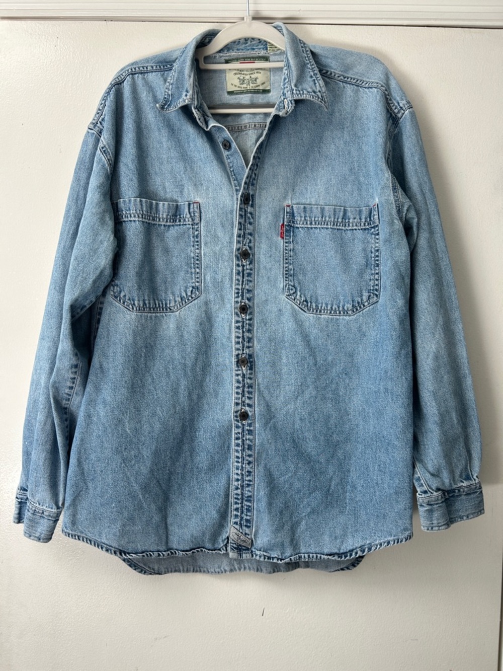Levi's Light Blue Denim Button-Up Shirt Jacket